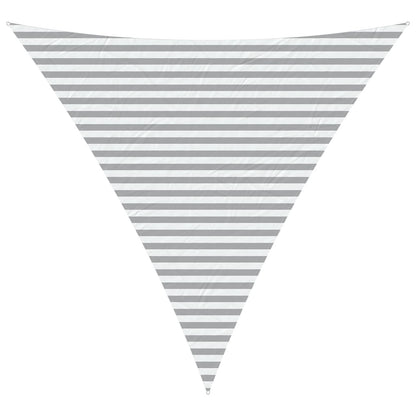 Sun Shade Sail Light Grey and White 4 x 4 x 4 m