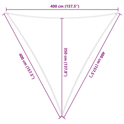 Sun Shade Sail Light Grey and White 4 x 4 x 4 m