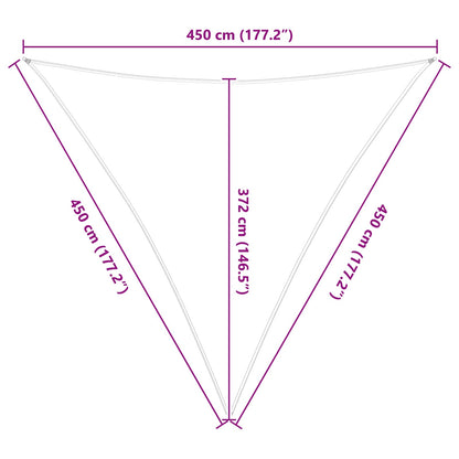 Sun Shade Sail Light Grey and White 4.5 x 4.5 x 4.5 m
