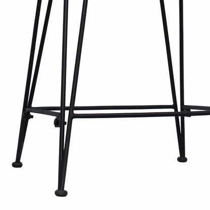 Bar Stool 2 pcs Natural 44 x 45 x 76 cm Rattan and Steel