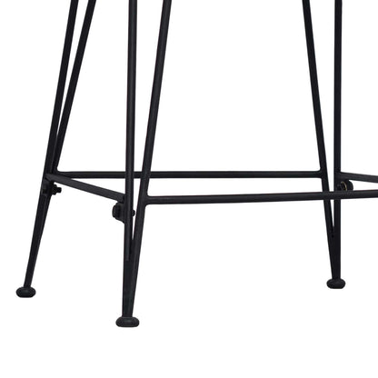 Bar Stool 2 pcs Black 44 x 54 x 96 cm Rattan and Steel