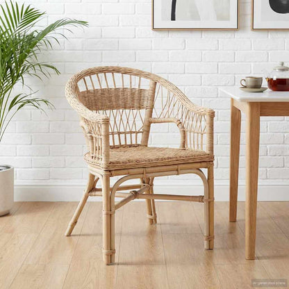 Stacking Chair Natural 60 x 60 x 81 cm Rattan