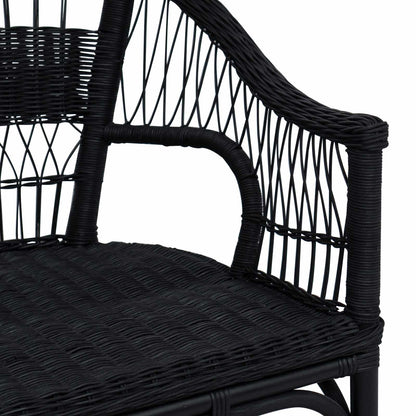 Stacking Chair Black 60 x 60 x 81 cm Rattan