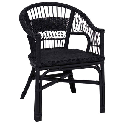 Stacking Chair Black 60 x 60 x 81 cm Rattan