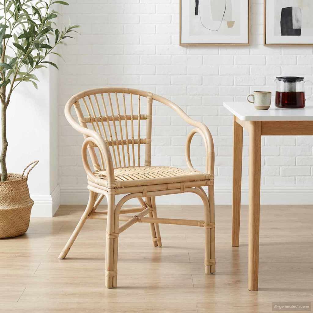 Stacking Chair Natural 58 x 60 x 81 cm Rattan