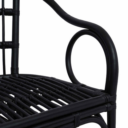 Stacking Chair Black 58 x 60 x 81 cm Rattan