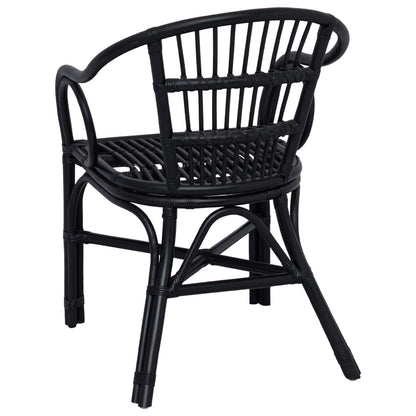 Stacking Chair Black 58 x 60 x 81 cm Rattan