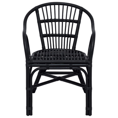 Stacking Chair Black 58 x 60 x 81 cm Rattan
