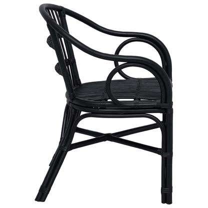 Stacking Chair Black 58 x 60 x 81 cm Rattan