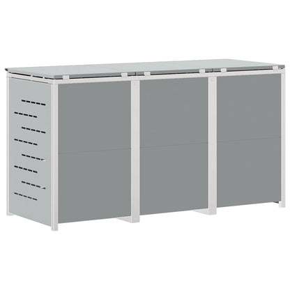 Wheelie Bin Storage Stainless Steel Grey