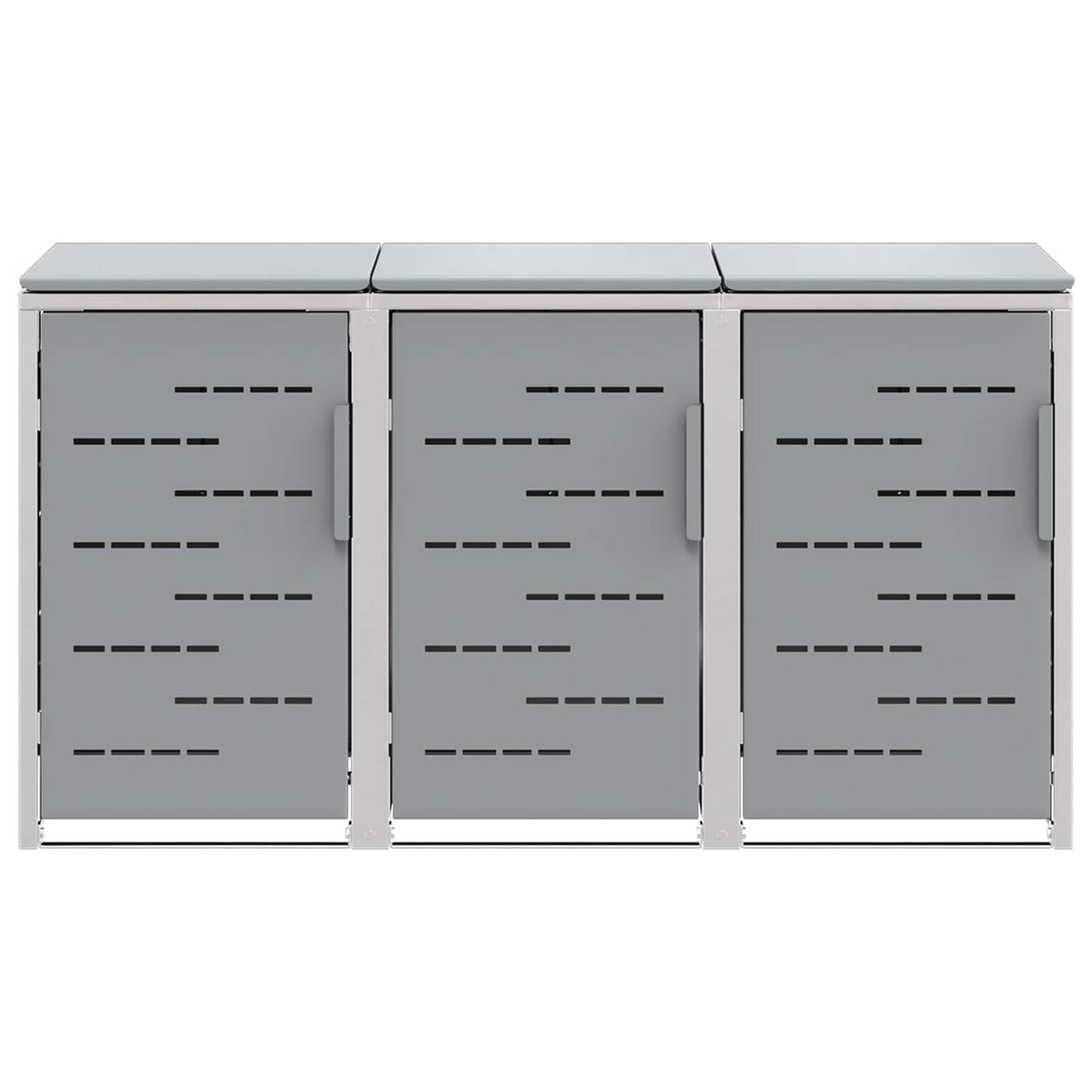 Wheelie Bin Storage Stainless Steel Grey