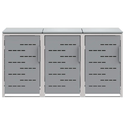 Wheelie Bin Storage Stainless Steel Grey