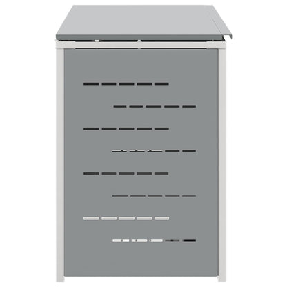 Wheelie Bin Storage Stainless Steel Grey