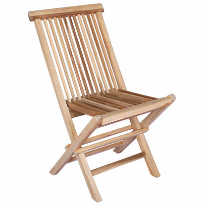 Garden Furniture Set 5 pcs Natural Solid Teak Wood