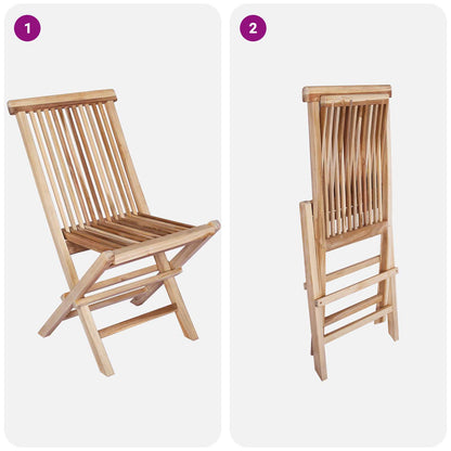 Garden Furniture Set 7 pcs Natural Solid Teak Wood