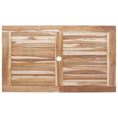 Garden Furniture Set 7 pcs Natural Solid Teak Wood