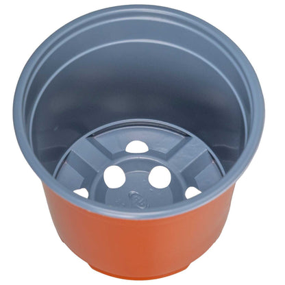 Round Flower Pot 200 pcs Terracotta Ø 10 x 8 cm Plastic