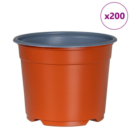 Round Flower Pot 200 pcs Terracotta Ø 10 x 8 cm Plastic