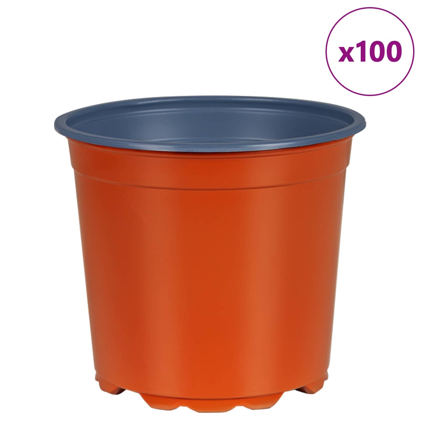 Flower Pot 100 pcs Terracotta Ø 15 x 13 cm Plastic