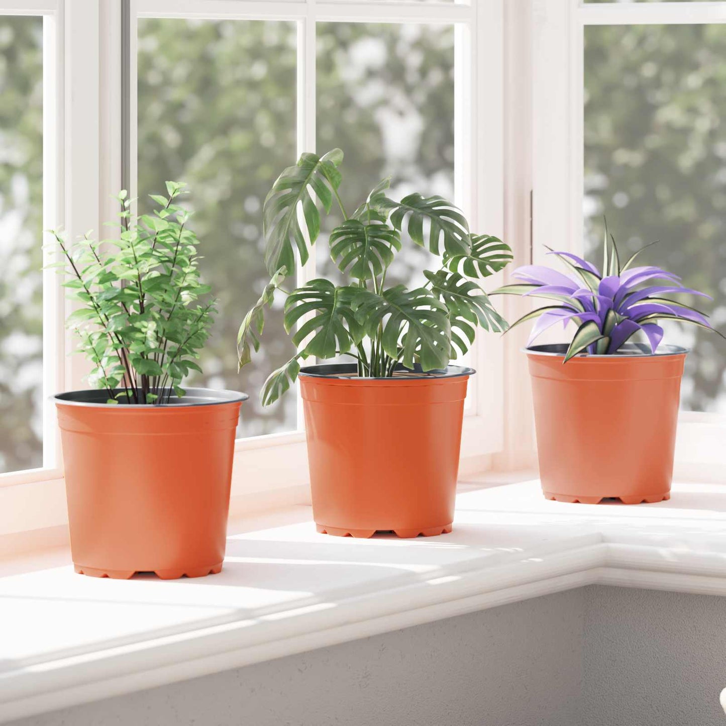 Flower Pot 200 pcs Terracotta Ø 15 x 13 cm Plastic