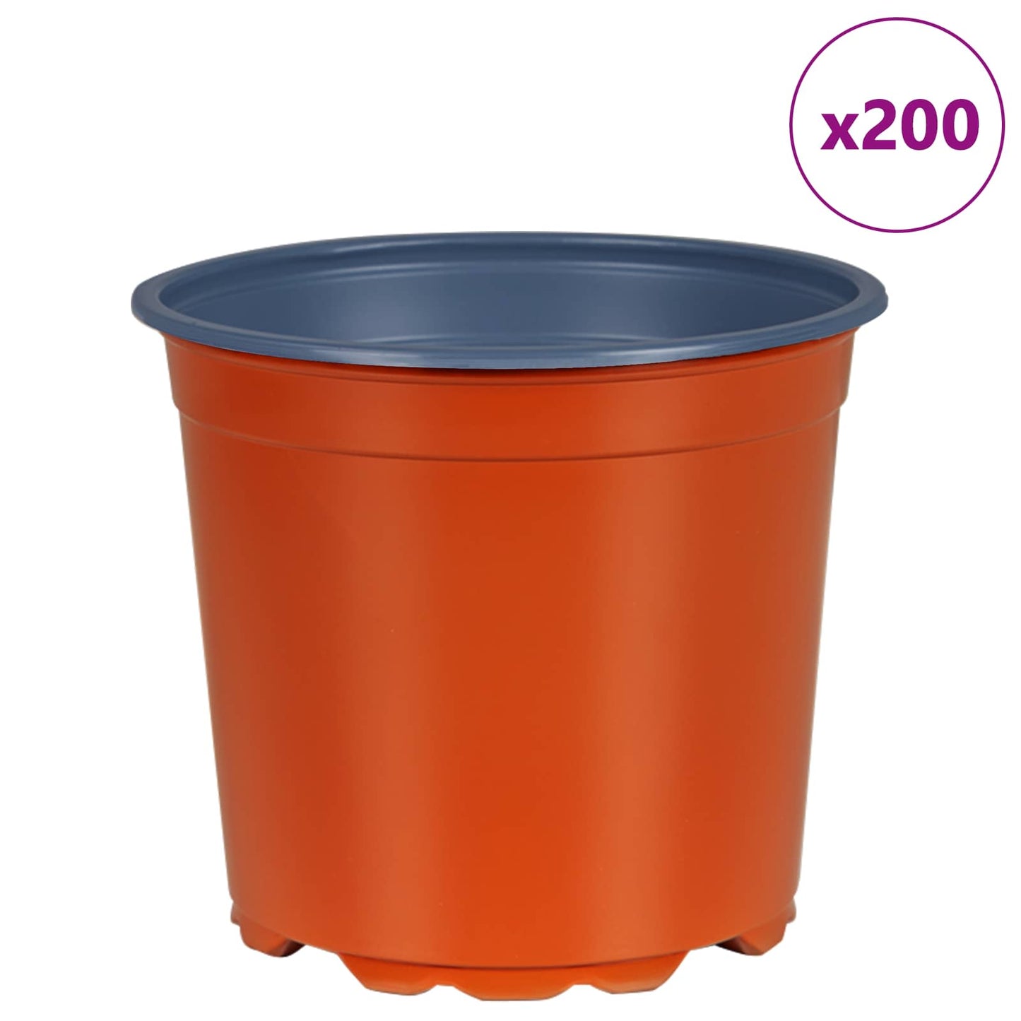 Flower Pot 200 pcs Terracotta Ø 15 x 13 cm Plastic
