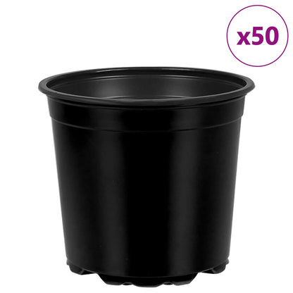 Flower Pot 50 pcs Black Ø 15 x 13 cm Plastic