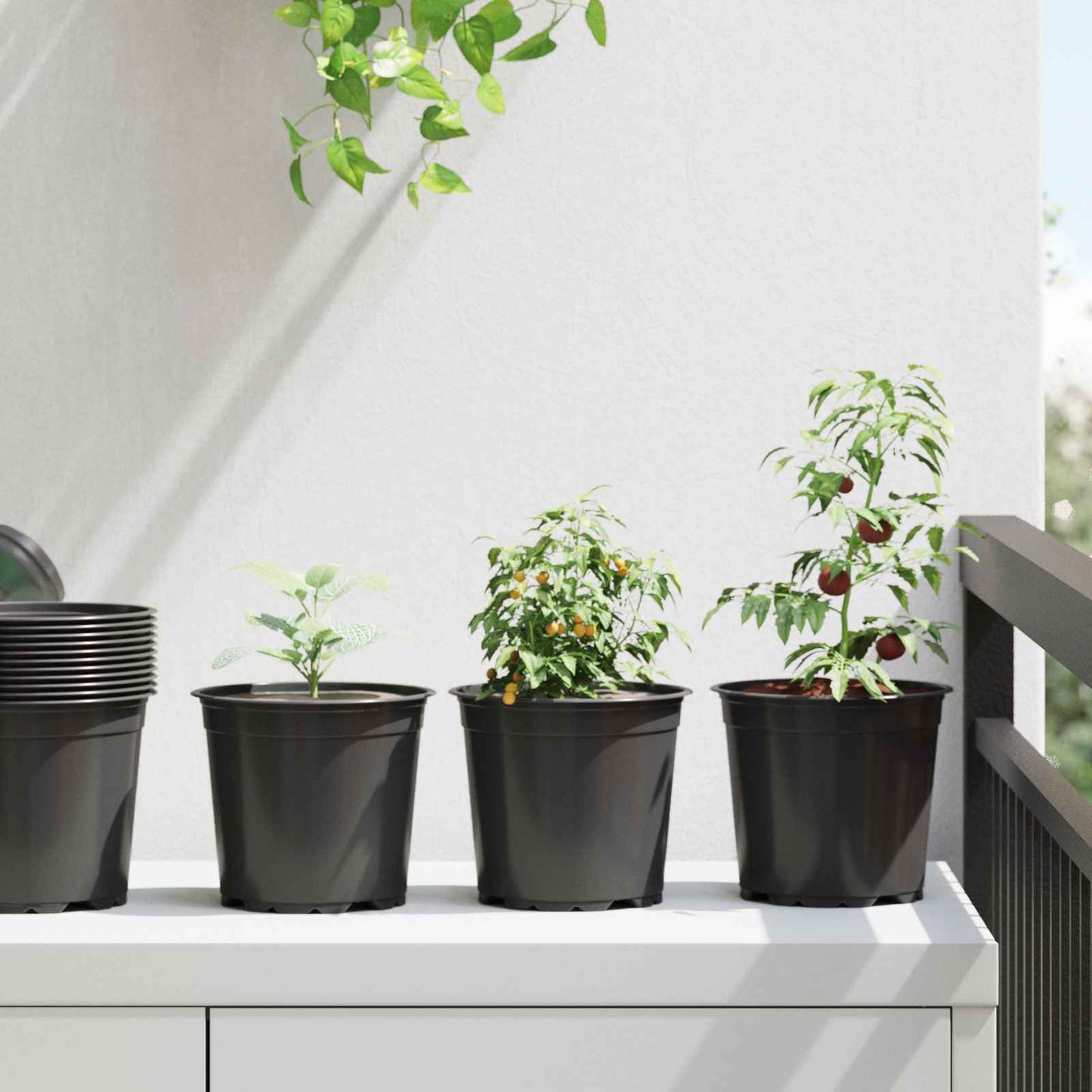 Flower Pot 100 pcs Black Ø 15 x 13 cm Plastic