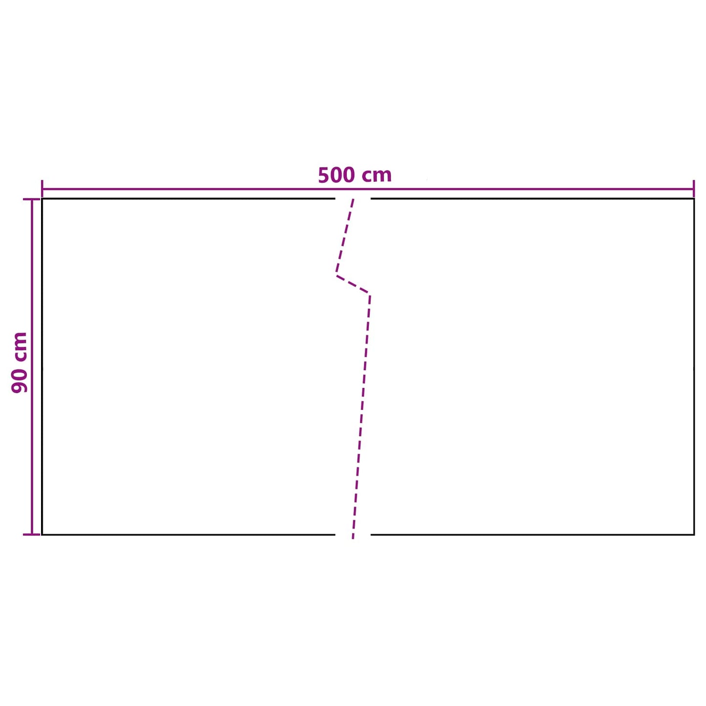 Balcony Screen Dark Grey 500 x 90 cm Poly Rattan