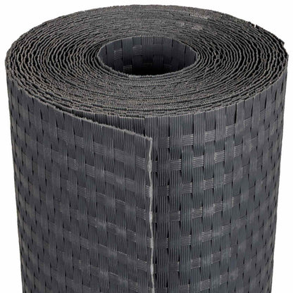 Balcony Screen Dark Grey 600 x 80 cm Poly Rattan