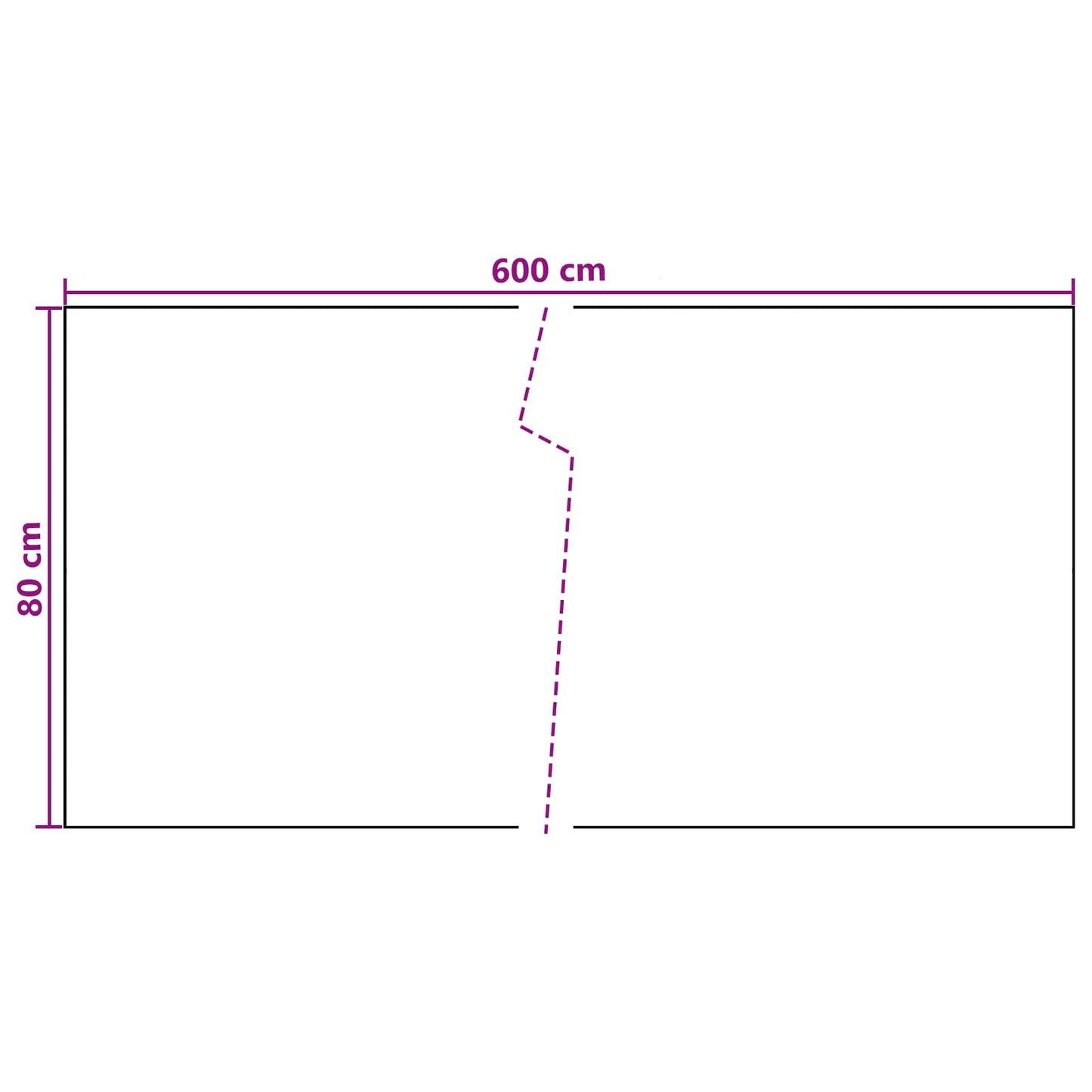 Balcony Screen Dark Grey 600 x 80 cm Poly Rattan