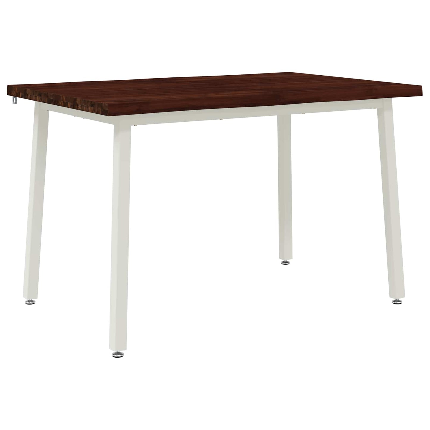 90 x 55 x 75 cm Solid Acacia Wood Dark Brown and White