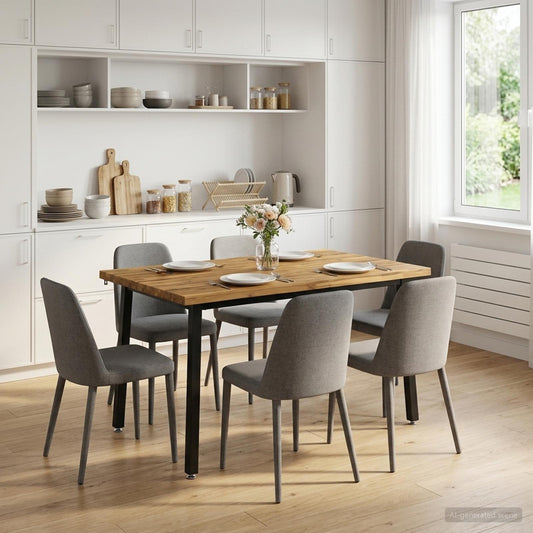 110 x 55 x 75 cm Solid Acacia Wood White and Black Rectangular