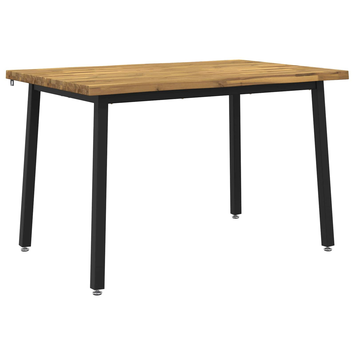 90 x 55 x 75 cm Solid Acacia Wood White and Black Rectangular