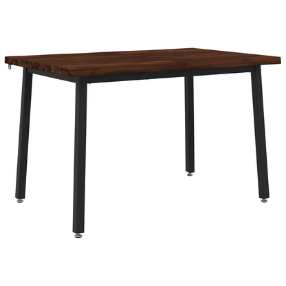 110 x 55 x 75 cm Solid Acacia Wood Dark Brown and Black