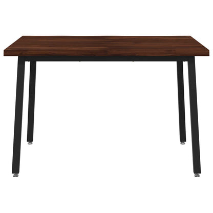 110 x 55 x 75 cm Solid Acacia Wood Dark Brown and Black