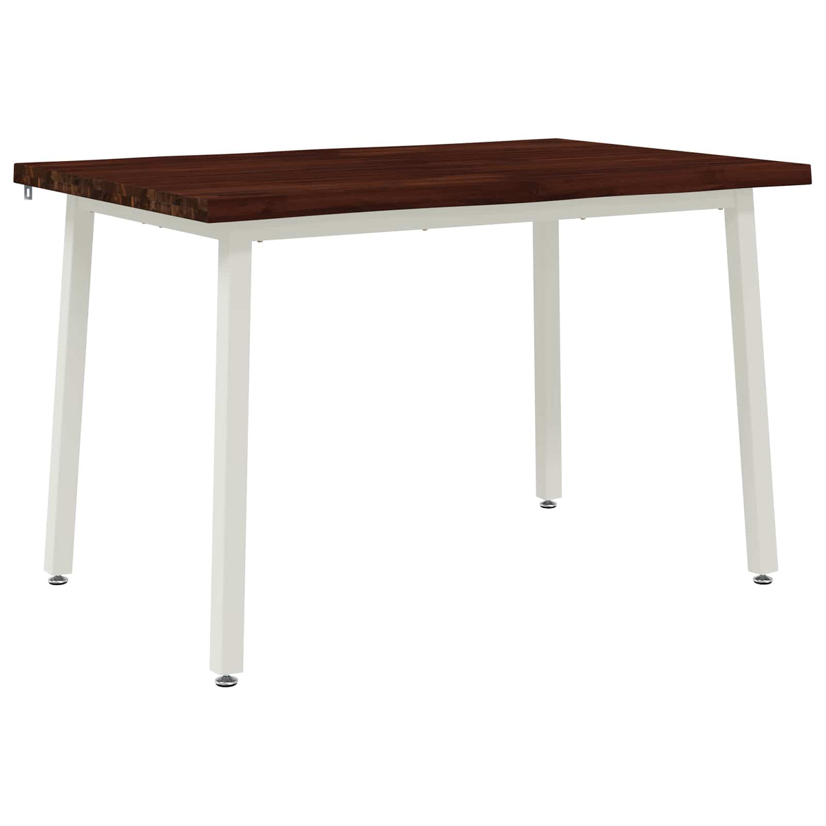 110 x 55 x 75 cm Solid Acacia Wood Dark Brown and White