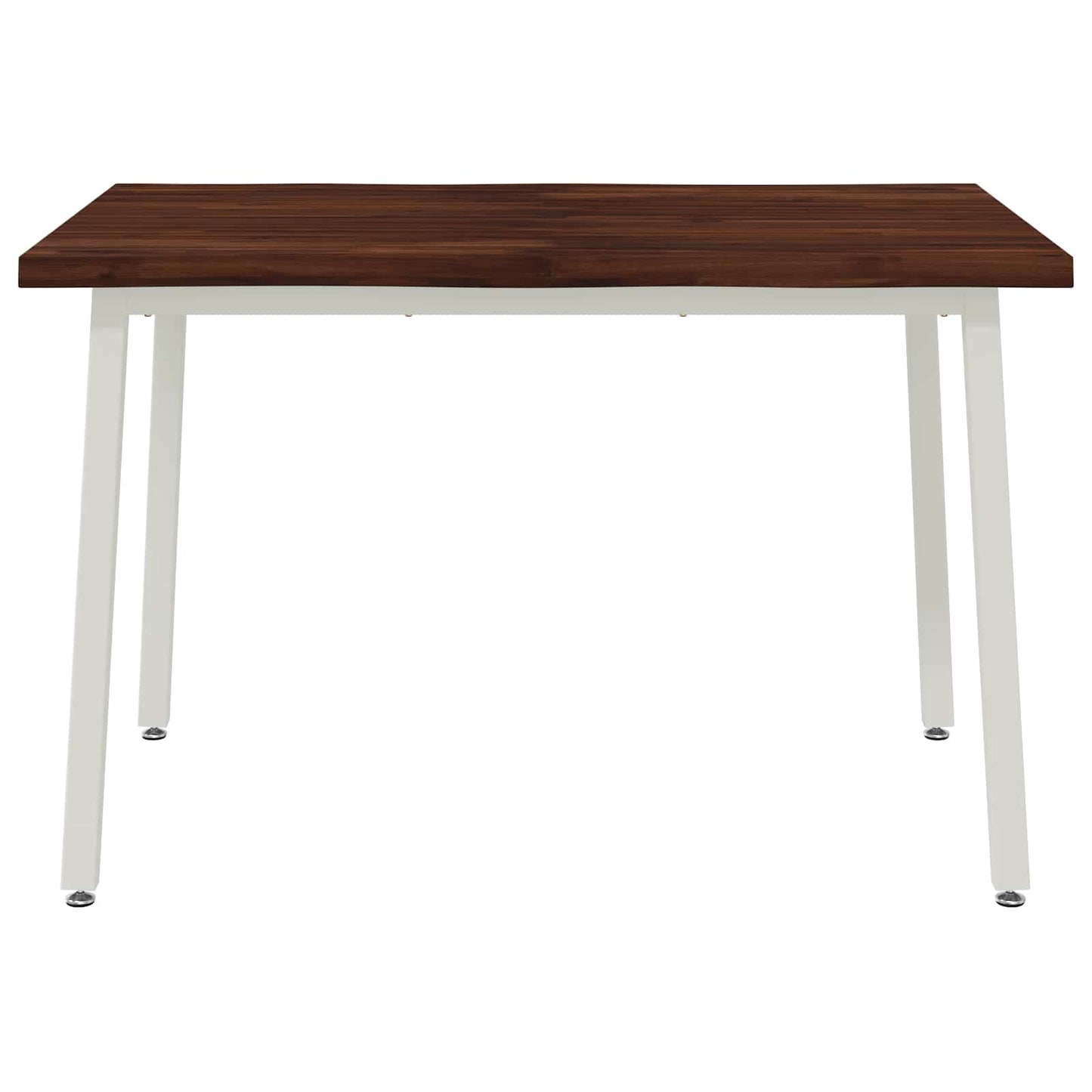 110 x 55 x 75 cm Solid Acacia Wood Dark Brown and White