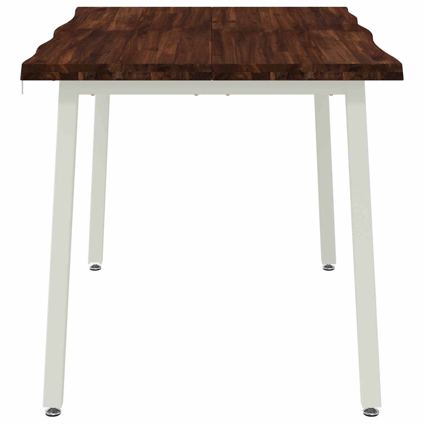 110 x 55 x 75 cm Solid Acacia Wood Dark Brown and White