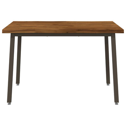110 x 55 x 75 cm Solid Acacia Wood Natural and Coffee