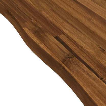 110 x 55 x 75 cm Solid Acacia Wood Natural and White