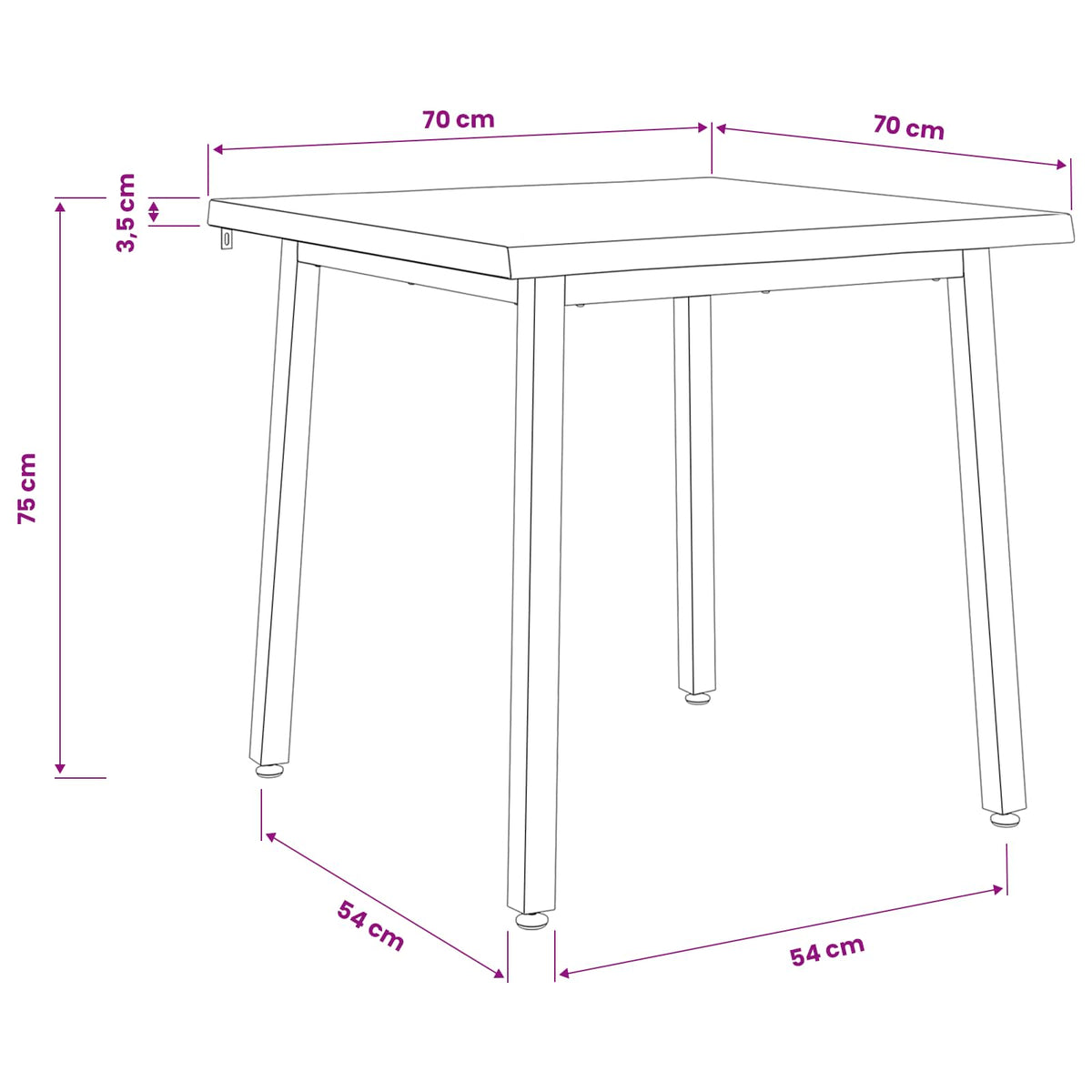 70 x 70 x 75 cm Solid Acacia Wood Dark Brown and Black Square