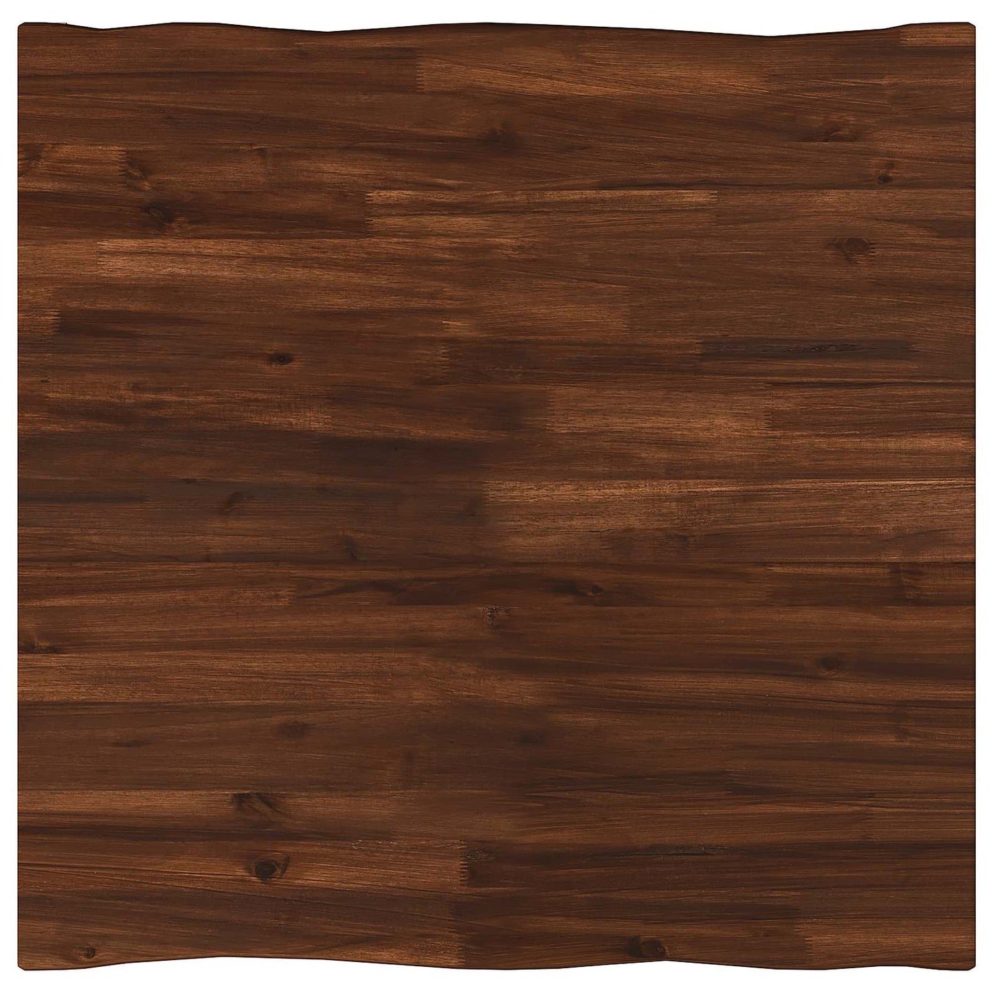 70 x 70 x 75 cm Solid Acacia Wood Dark Brown and Black Square