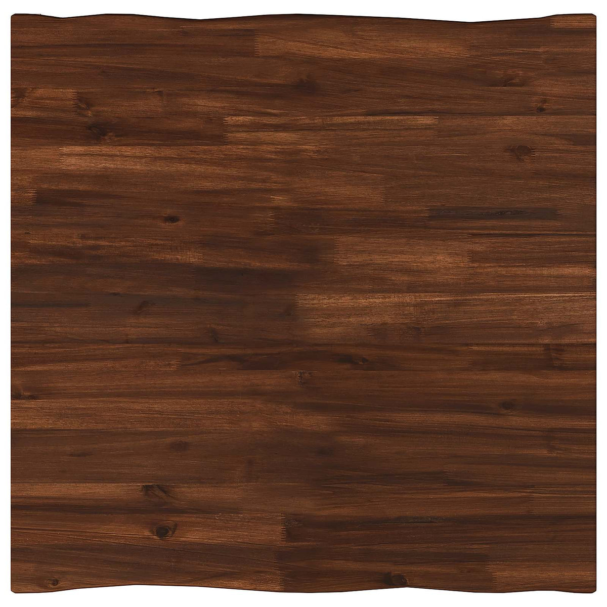 70 x 70 x 75 cm Solid Acacia Wood Dark Brown and White Square