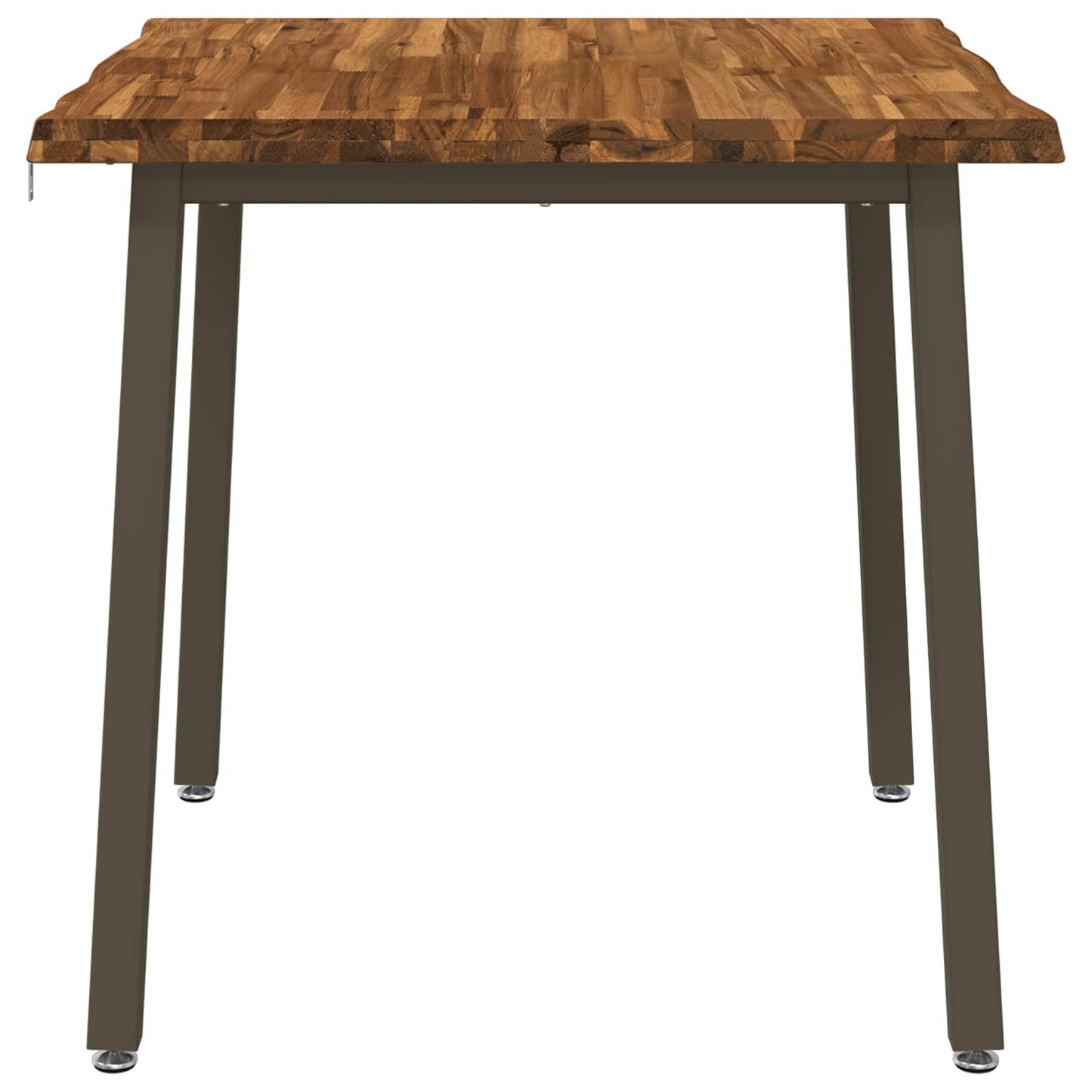 70 x 70 x 75 cm Solid Acacia Wood Natural and Coffee Square