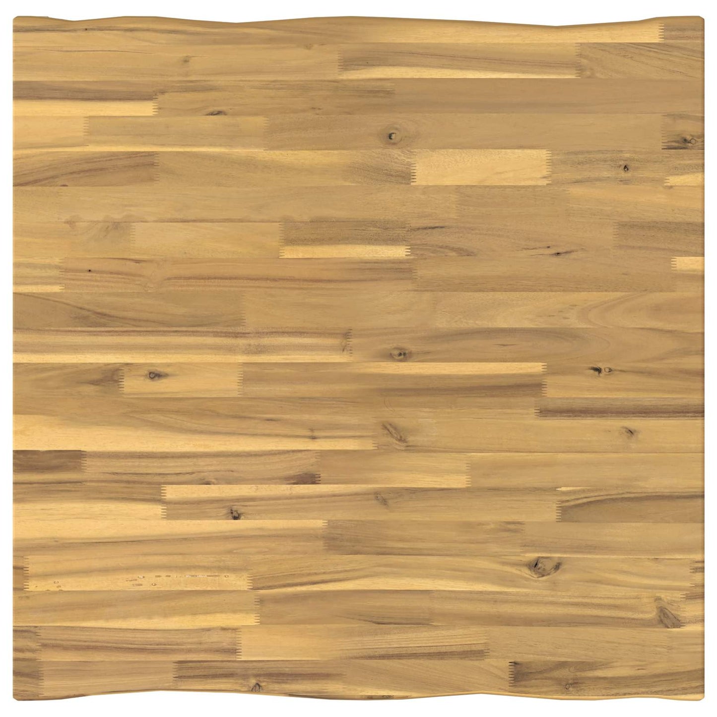 70 x 70 x 75 cm Solid Acacia Wood White Square