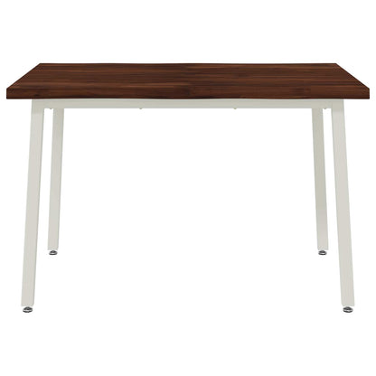 120 x 70 x 75 cm Solid Acacia Wood Dark Brown and White