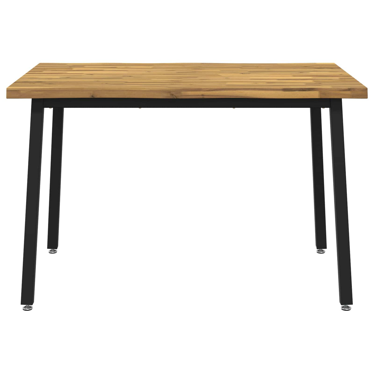 120 x 70 x 75 cm Solid Acacia Wood White and Black Rectangular