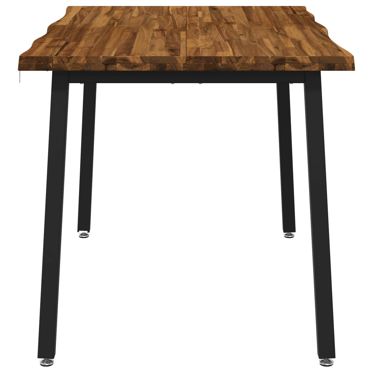 120 x 80 x 75 cm Solid Acacia Wood Natural and Black