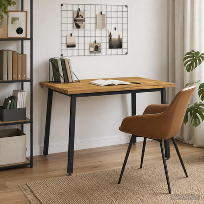 120 x 70 x 75 cm Solid Acacia Wood White and Black Rectangular