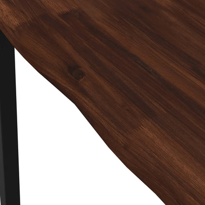 90 x 90 x 75 cm Solid Acacia Wood Dark Brown and Black Square